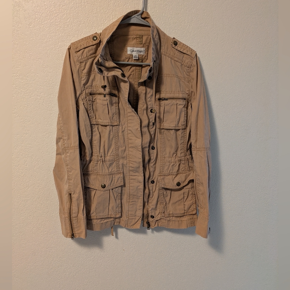 Calvin Klein Tan Utility Jacket Size Small - Picture 1 of 4
